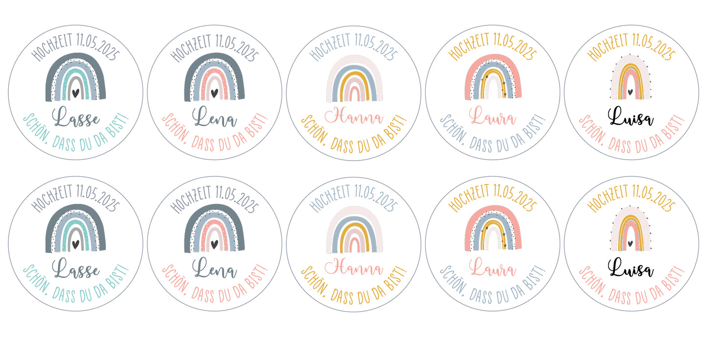 Aufkleber für festliche Anlässe - Regenbogen