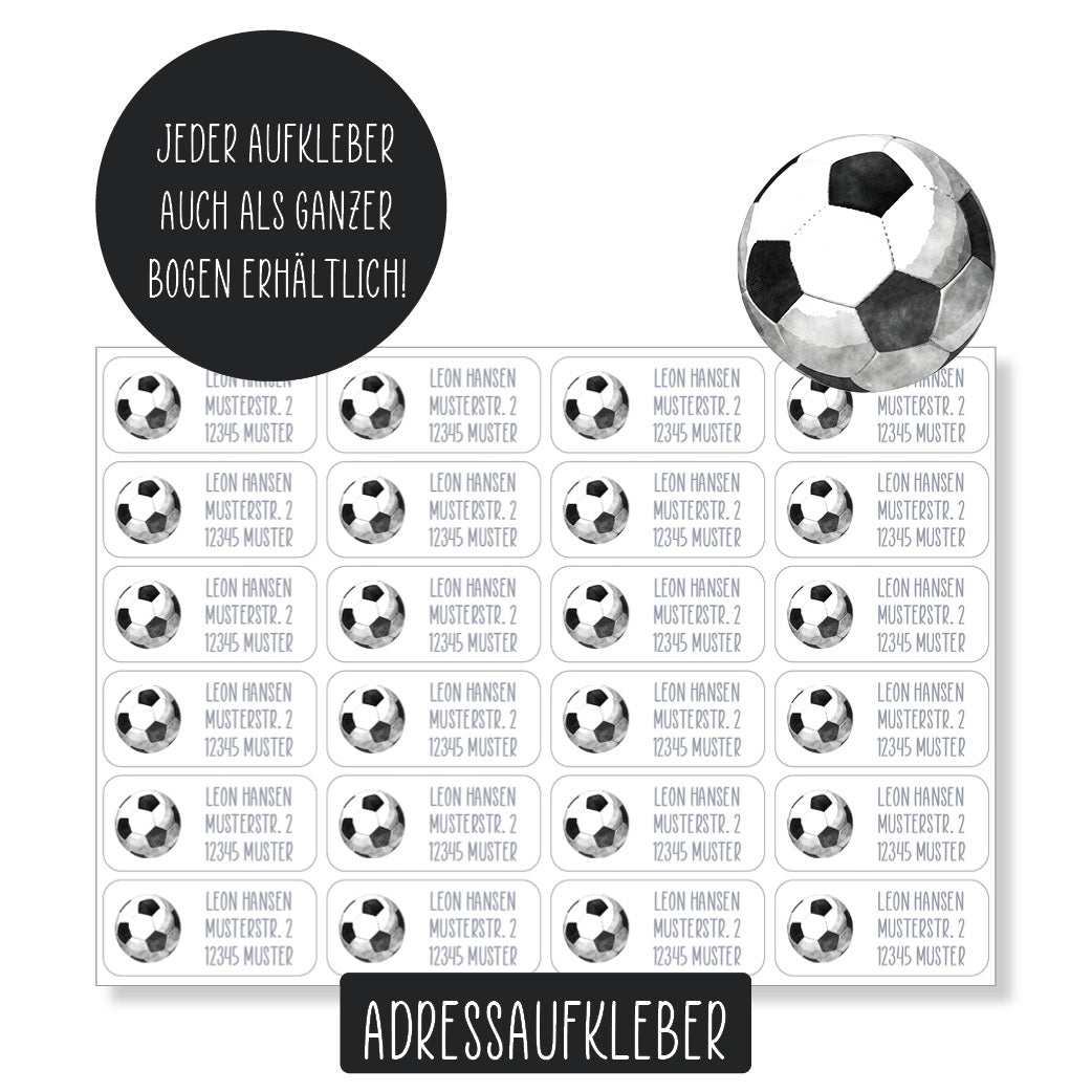 Schulset - 62 Aufkleber - Fußball