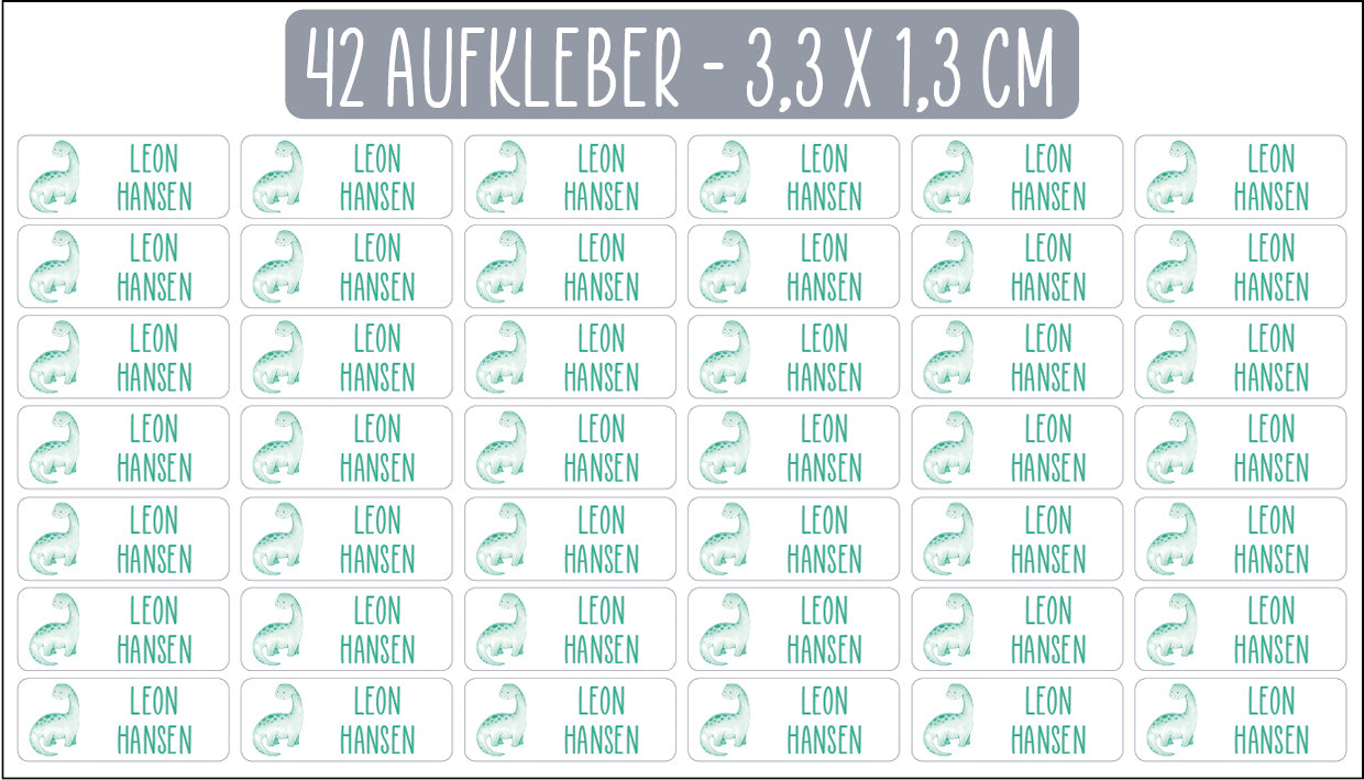 Namensetiketten für Kleidung und Gegenstände - Wunschmotiv - weißer Hintergund