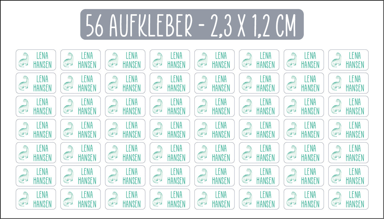 Namensetiketten für Kleidung und Gegenstände - Wunschmotiv - weißer Hintergund