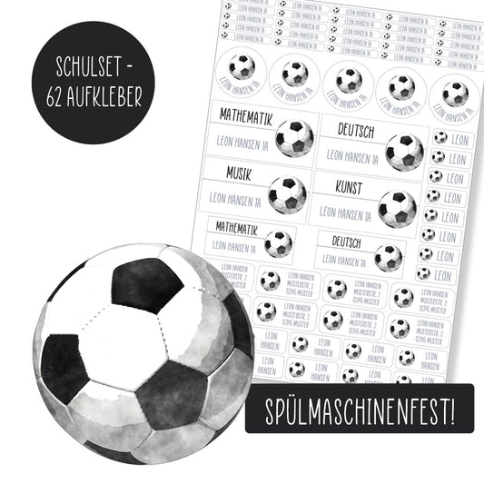 Schulset - 62 Aufkleber - Fußball