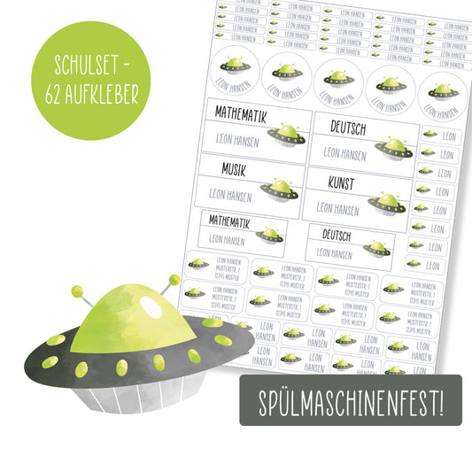Schulset - 62 Aufkleber - UFO