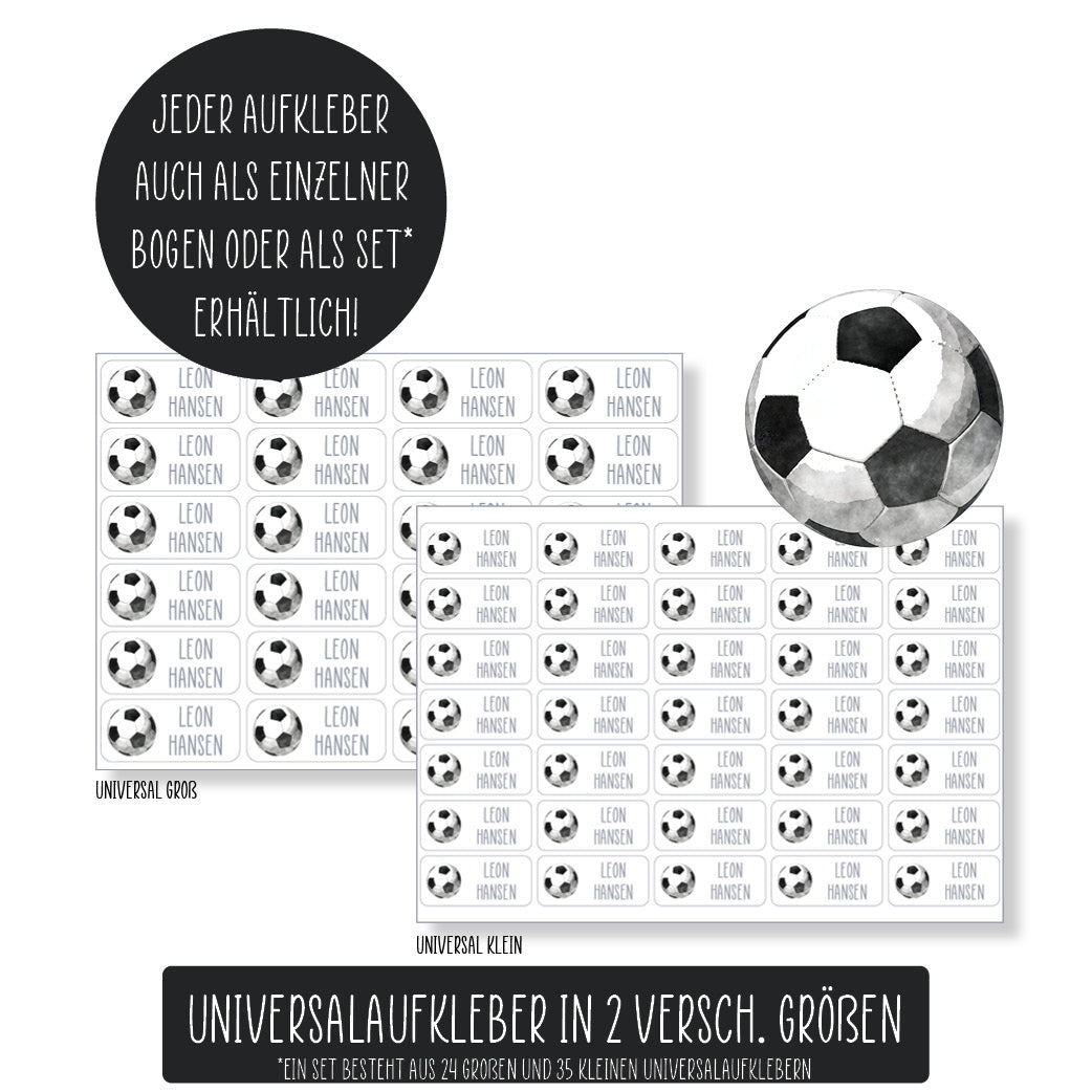 Schulset - 62 Aufkleber - Fußball